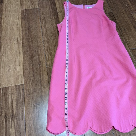 Southern Tide Pink Shift Dress with Scalloped Hem - Picture 9 of 12